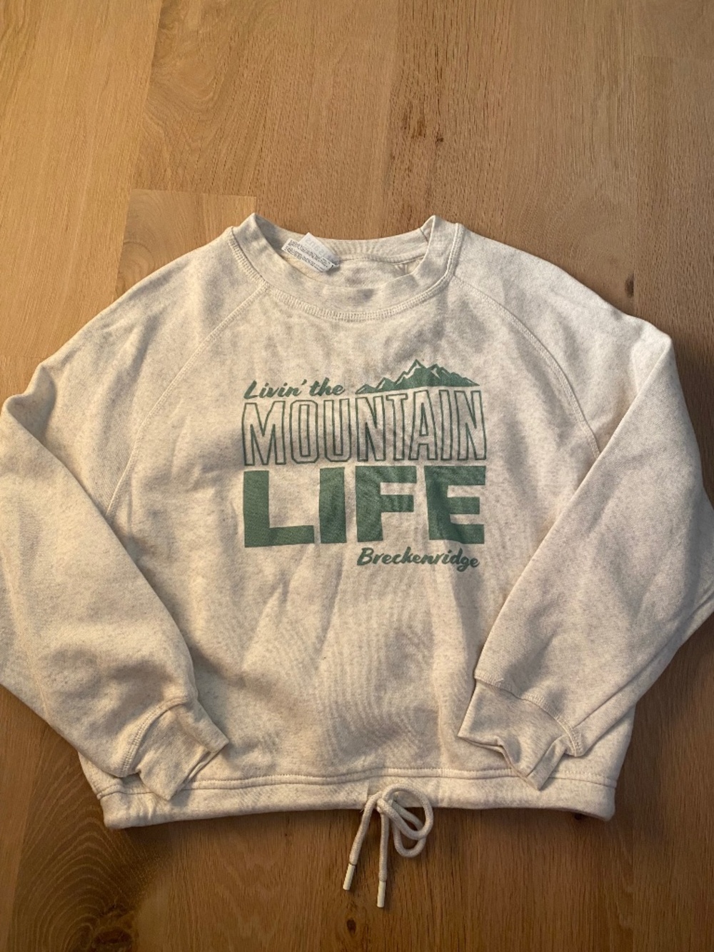 Mountain Life Breckenridge Crop Crewneck Sweatshirt